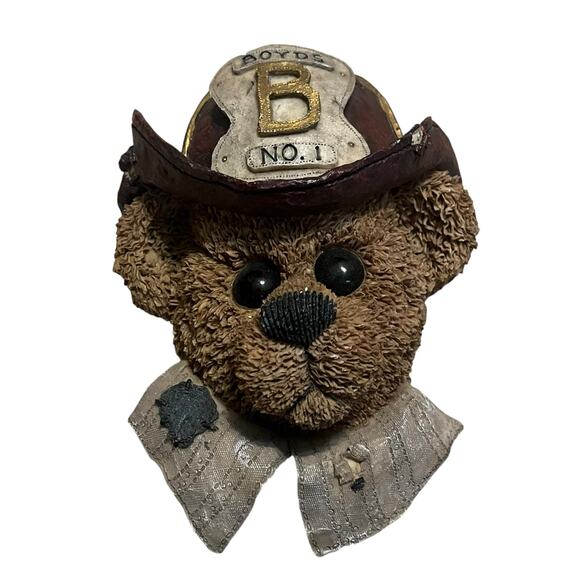 Boyds Bears Vintage 1998 Elliot The Hero Fireman Wall Plaque - Picture 2 of 5
